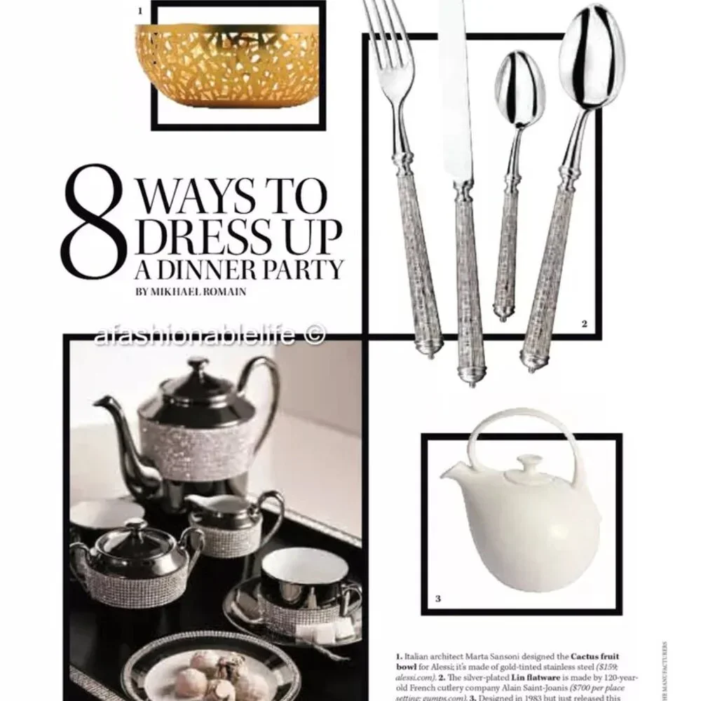 12pc LOT French Silver Gold Plate Stainless Spoon Salad Cake Hostess Server SETS